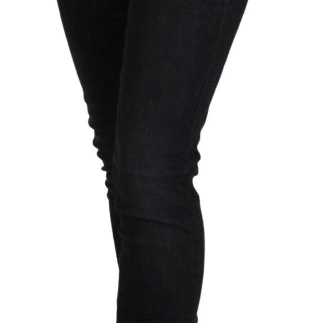 Acht Black Cotton Slim Fit Women Casual Denim Jeans