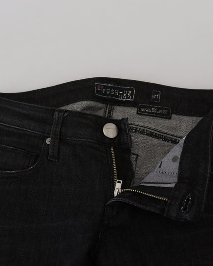 Acht Black Cotton Slim Fit Women Casual Denim Jeans