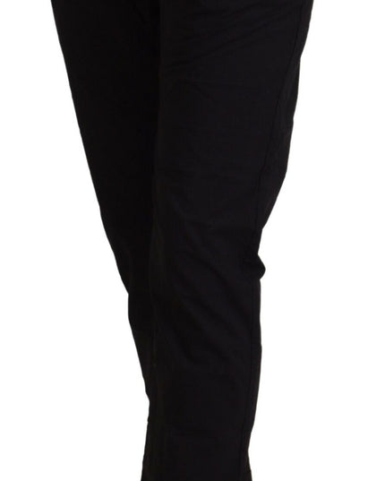 CYCLE Black Cotton Baggy High Waist Women Pants