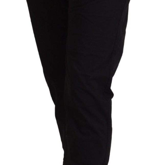 CYCLE Black Cotton Baggy High Waist Women Pants