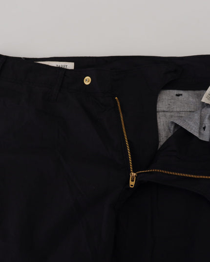 CYCLE Black Cotton Baggy High Waist Women Pants