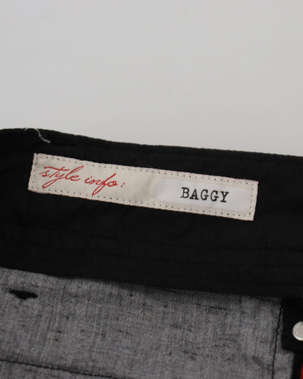 CYCLE Black Cotton Baggy High Waist Women Pants