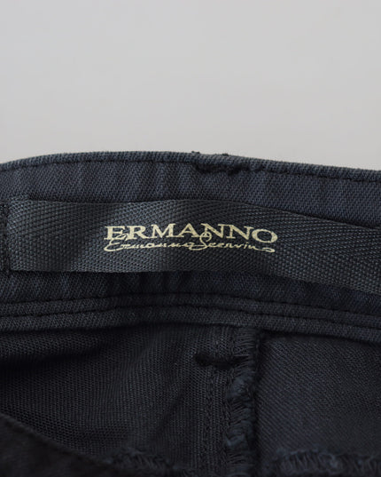 Ermanno Scervino Black Cotton Slim Fit Women Denim Jeans
