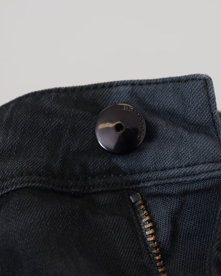 Ermanno Scervino Black Cotton Slim Fit Women Denim Jeans