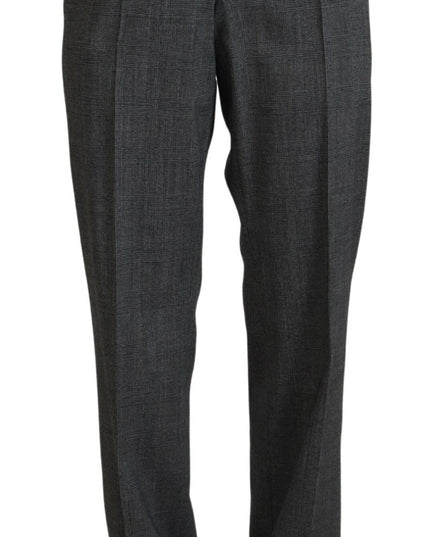 Dolce & Gabbana Gray High Waist Women Wool Pants
