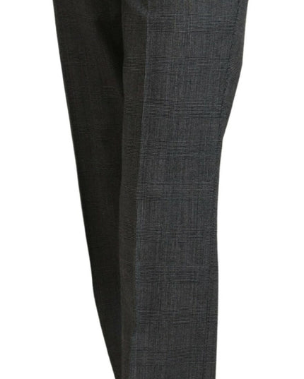 Dolce & Gabbana Gray High Waist Women Wool Pants
