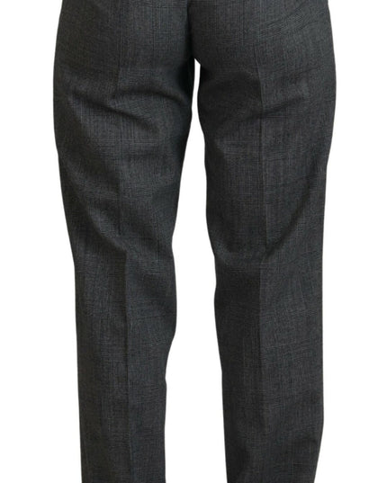 Dolce & Gabbana Gray High Waist Women Wool Pants