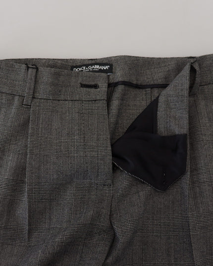 Dolce & Gabbana Gray High Waist Women Wool Pants