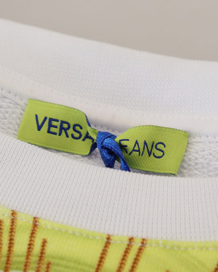 Versace Jeans White Graphic Print Long Sleeves Sweater
