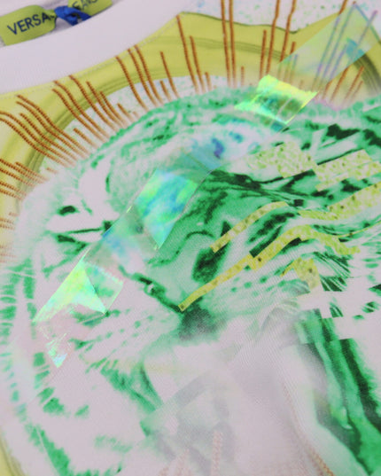 Versace Jeans White Graphic Print Long Sleeves Sweater