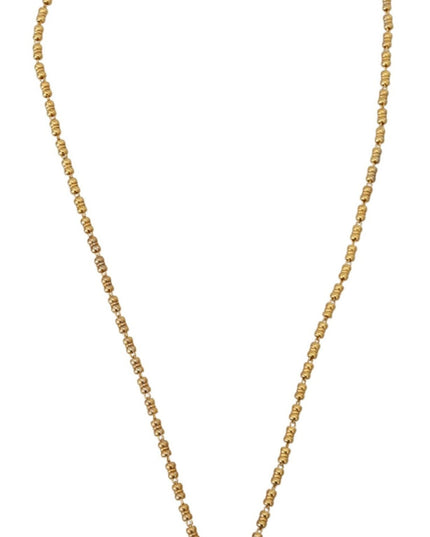 Dolce & Gabbana Gold Brass Chain SUPER PIG Pendant Logo Necklace