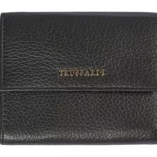 Trussardi Black Leather Women Wallet
