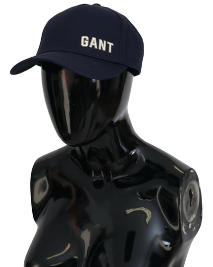 Gant Blue Cotton Logo Print Baseball Cap Casual Hat