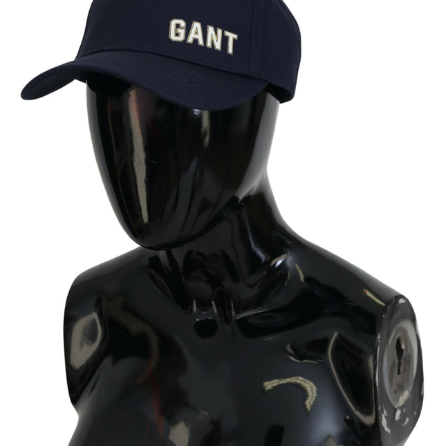 Gant Blue Cotton Logo Print Baseball Cap Casual Hat