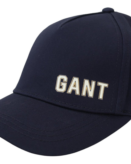 Gant Blue Cotton Logo Print Baseball Cap Casual Hat