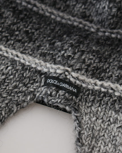 Dolce & Gabbana Gray Warm Fleece Ear Flaps Knit Beanie Hat