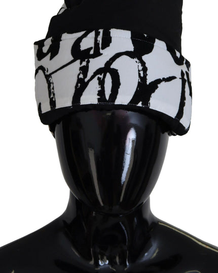 Dolce & Gabbana White Printed Nylon Women Winter Beanie Cap Hat