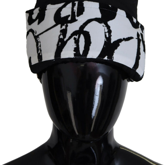 Dolce & Gabbana White Printed Nylon Women Winter Beanie Cap Hat