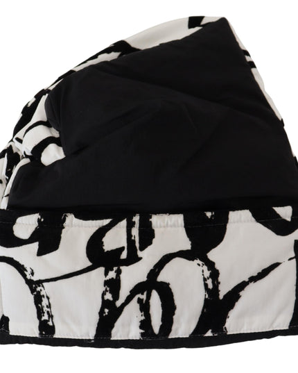 Dolce & Gabbana White Printed Nylon Women Winter Beanie Cap Hat