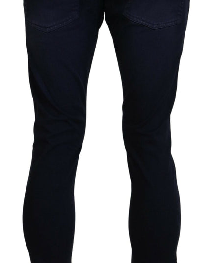 Acht Blue Cotton Tapered Slim Fit Men Casual Denim Jeans