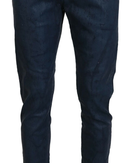 Exte Blue Cotton Tapered Slim Fit Men Casual Denim Jeans