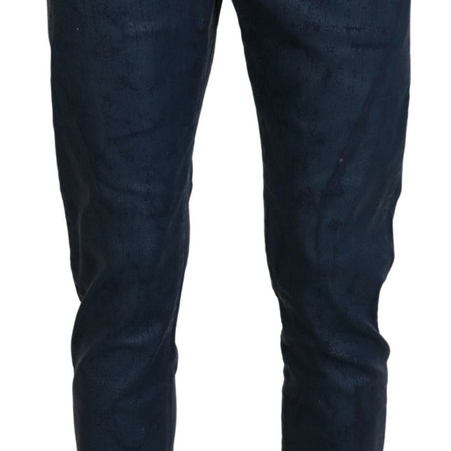 Exte Blue Cotton Tapered Slim Fit Men Casual Denim Jeans