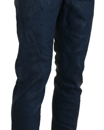 Exte Blue Cotton Tapered Slim Fit Men Casual Denim Jeans