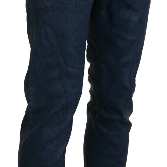 Exte Blue Cotton Tapered Slim Fit Men Casual Denim Jeans