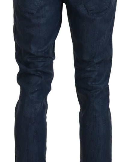 Exte Blue Cotton Tapered Slim Fit Men Casual Denim Jeans