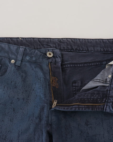 Exte Blue Cotton Tapered Slim Fit Men Casual Denim Jeans