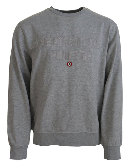 Aeronautica Militare Gray Men Pullover Sweatshirt Sweater
