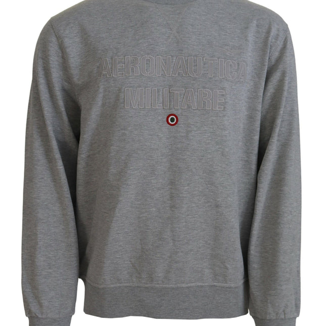 Aeronautica Militare Gray Men Pullover Sweatshirt Sweater