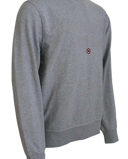 Aeronautica Militare Gray Men Pullover Sweatshirt Sweater