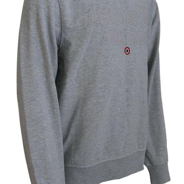 Aeronautica Militare Gray Men Pullover Sweatshirt Sweater