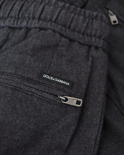 Dolce & Gabbana Gray Cotton Jogger Men Pants