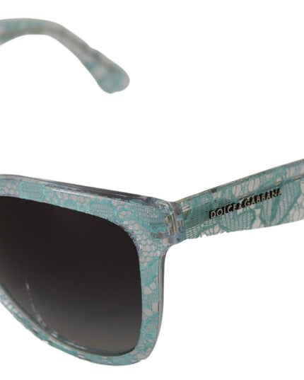 Dolce & Gabbana Blue DG4190 Lace Crystal Acetate Butterfly Sunglasses