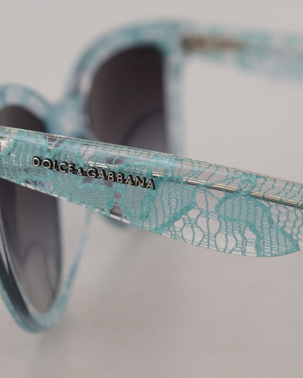 Dolce & Gabbana Blue DG4190 Lace Crystal Acetate Butterfly Sunglasses