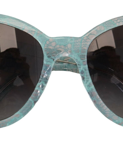 Dolce & Gabbana Blue DG4190 Lace Crystal Acetate Butterfly Sunglasses