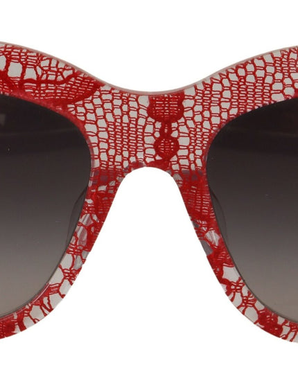 Dolce & Gabbana Red DG4231F Lace Acetate Rectangle Shades Sunglasses