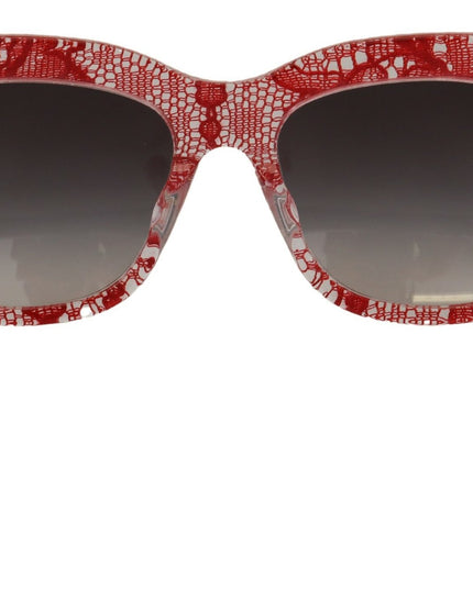 Dolce & Gabbana Red DG4231F Lace Acetate Rectangle Shades Sunglasses