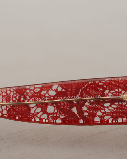 Dolce & Gabbana Red DG4231F Lace Acetate Rectangle Shades Sunglasses