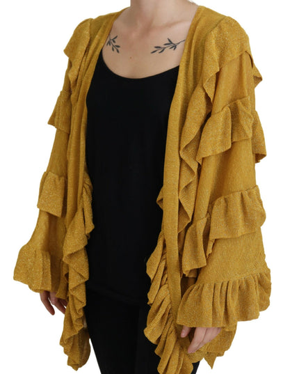 Aniye By Gold Long Sleeves Ruffled Women Cardigan Sweater