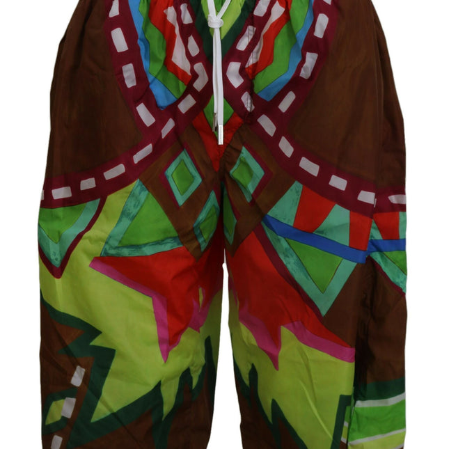 Dsquared² Multicolor Printed Men Beachwear Shorts Swimwear