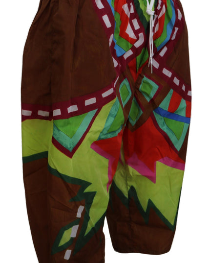 Dsquared² Multicolor Printed Men Beachwear Shorts Swimwear