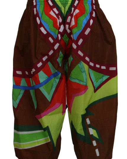 Dsquared² Multicolor Printed Men Beachwear Shorts Swimwear