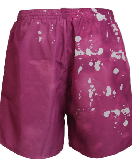 Dsquared² Pink Tie Dye Logo Men Beachwear Shorts Swimwear