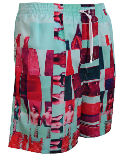 Dsquared² Multicolor Printed Beachwear Shorts Swimwear