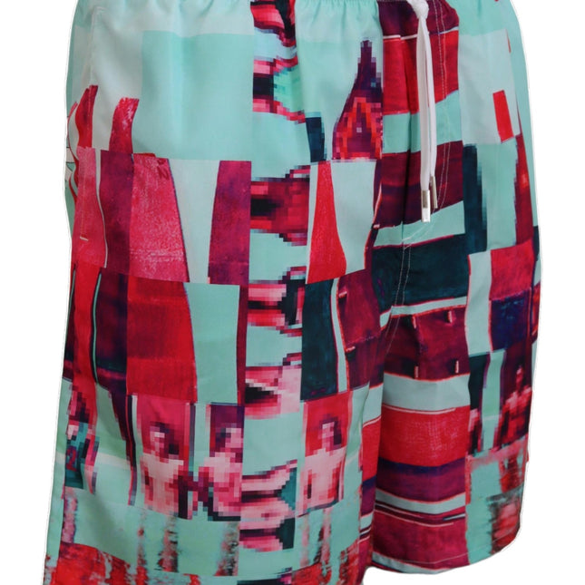 Dsquared² Multicolor Printed Beachwear Shorts Swimwear