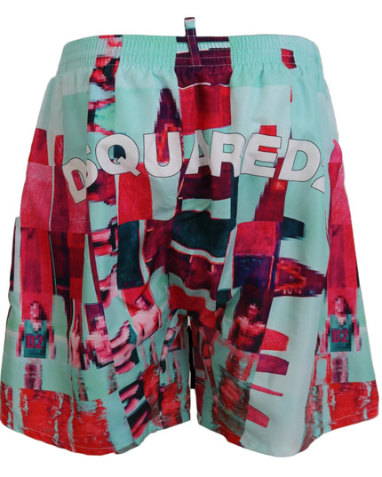 Dsquared² Multicolor Printed Beachwear Shorts Swimwear