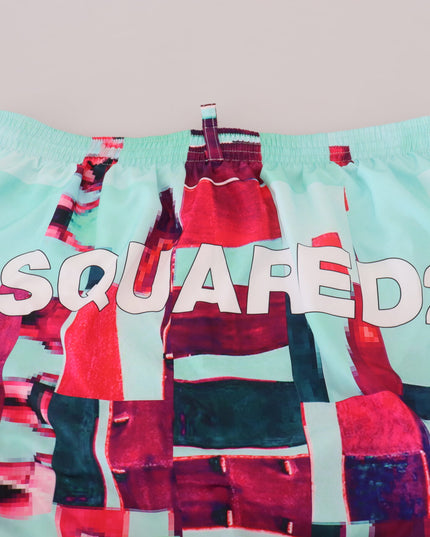 Dsquared² Multicolor Printed Beachwear Shorts Swimwear